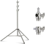 NEEWER 7.2ft/2.2m Stainless Steel Light Stand, Spring Cushioned Heavy Duty by Neewer
