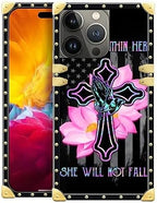 Compatible with iPhone 15 Pro Max Case, Praying Cross Hands Luxury Golden by Unknown