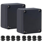 Junction Box IP65 Waterproof ABS Plastic Electrical Project Case Power Junction by Otdorpatio