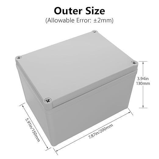 LeMotech Junction Box IP67 Waterproof Dustproof ABS Plastic Project Box - Image 2