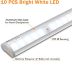 KULED 10-led Motion Auto Sensing LED Light, Battery Powered DIY Stick-on Under - Image 2