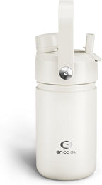 Kids Insulated Water Bottle - 12oz Stainless Steel Water Bottle with Dual Spouts by ENCOOL