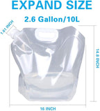 Soddeph Collapsible Water Container Bag, BPA Free Food Grade Clear Plastic - Image 2