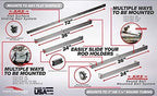 Sliding Rail System 24" Flat Surface Mount Rail - Image 2