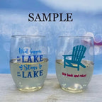 Set of 4 Shatterproof Designer 16 oz Plastic Wine Glasses MADE in the USA - Image 3