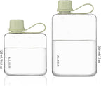Portable Flat Water Bottle, BPA Free Reusable Tritan Plastic Travel Water - Image 4