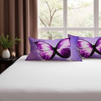 Purple Butterfly Couch Pillow Covers 12 X 20 Vibrant Magical Nature Insect Set - Image 9