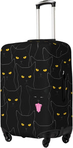 Black Cat Elastic Luggage Cover, Suitcase Protector - Image 2