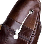Hebetag Leather Sling Bag Hiking Daypack - Image 4