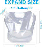 Soddeph Collapsible Water Container Bag, BPA Free Food Grade Clear Plastic - Image 2