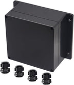 Project Box ABS Black Electrical Boxes IP65 Outdoor Waterproof Box Electronic by Raculety