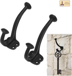 Mystic Colonial Rustic Medieval Cast Iron Wall Hooks | Vintage Black Finish - Image 6