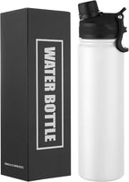 Insulated Water Bottle 24oz, Stainless Steel Double Wall Vacuum Sports Flask by ERTOOE