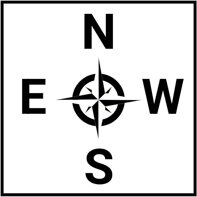 MTC Crane Direction Compass Sticker | 8''' – Crane Sticker by MTCCrane