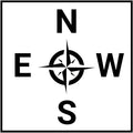 Crane Directional Compass Sticker 8"" Pack of 3 – OSHA & CMAA Compliant – by MTCCrane