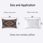 TKS MITLAN Southwest Diamond Blue Red Pillow Covers 12 x 20 Inch Indian Style - Image 4