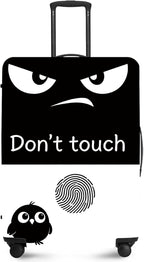 ANNA QUEEN Funny Don't Touch Luggage Cover, Stretchable Suitcase Protector by ANNAQUEEN