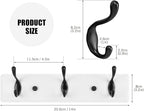 Badiano Wooden Coat Rack, Wall-Mounted Organizer - Image 2