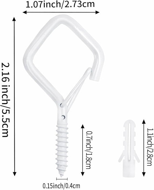15 Pcs White Eye Hooks Screw Heavy Duty, Ceiling Hooks - Image 2