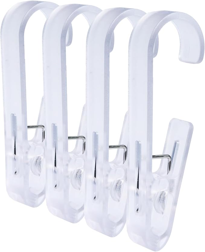 Laundry Hooks with Clips Hanger Closet Organizer Clamps Socks Boot Bras Towels by KooNiosio