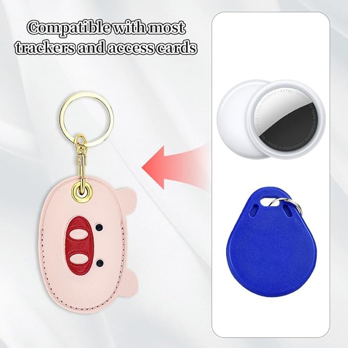 Leather Keychain Case Holder Compatible - Image 4