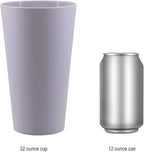 AOYITE 32 ounce Reusable Plastic Tumblers Set, BPA-Free and Dishwasher Safe - Image 7