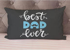 EKOBLA Happy Father's Day Lumbar Pillow Cases Best Dad Ever Mustache Beard - Image 4