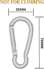 LESHIRY Large Carabiners Keychain 3" Aluminum D Shape Premium Durable D-Ring - Image 2