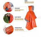 Emergency Survival Poncho Thermal Mylar Foil Coating Blanket - Image 6
