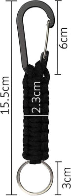 BRAVESHINE Paracord Keychain Carabiner Clip, D Ring Lanyard Hanger Stroller Hook - Image 6