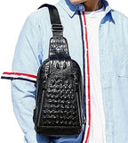 Hebetag Crocodile Genuine Leather Sling Bag Backpack - Image 4