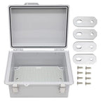 Electrical Junction Box with Mounting Plate, Hinged Cover Stainless Steel by AIRTAK