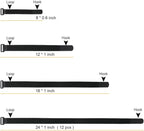 YiwerDer 1 x 24" Hook and Loop Reusable Fastening Securing Cable Straps - Image 4