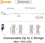 Pooqla Halloween Lights, 66 ft 200 LED Indoor Outdoor Halloween String Lights - Image 3