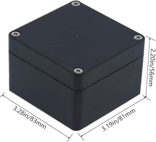 2 Pack Project Box IP65 Waterproof Junction Box ABS Plastic Black Electrical - Image 2