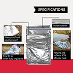 Ever Ready First Aid Mylar Rescue Blanket, Large Silver Thermal Sheet - Image 2