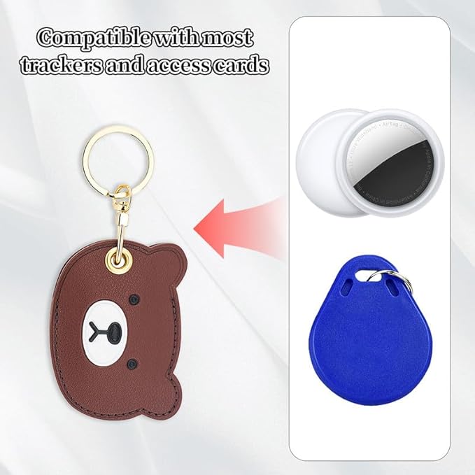 Leather Keychain Case Holder Compatible - Image 4