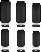 Shappy 6 Pcs Waterproof Dry Bag Set Ultralight Stuff Sack 20/15/10/8/5/3L - Image 3