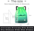 Waterproof Drawstring Bag, Gym Bag Sackpack Sports Beach Backpack - Image 7
