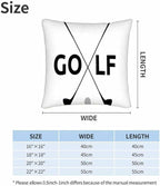 Black Golf Clubs Pillow Covers 18 X 18 Sports Themed Decor Symbol Golf Set of 2 - Image 6