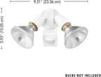 Globe Electric 17000269 110-Degree 240 W Twin Head White Hardwired Motion - Image 6