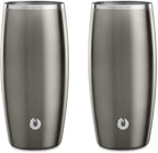 SNOWFOX Insulated Beer Glasses, Premium Vacuum Insulated Stainless Steel by Snowfox