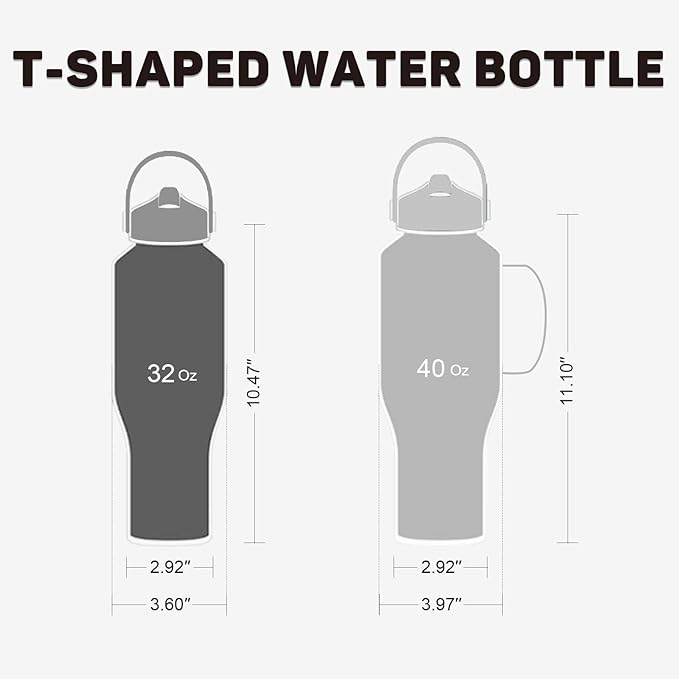 ABOTOCUP 32oz Insulated Water Bottle Keep Cold 24h&Hot 12h, Double Wall Vacuum - Image 4