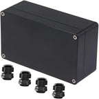 Project Box ABS Black Electrical Boxes IP65 Outdoor Waterproof Box Electronic by Raculety
