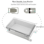 Zulkit Junction Box, IP67 Waterproof Electrical Box Hinged Clear Cover - Image 2