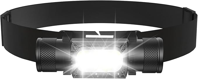Rechargeable Headlamp, 1800 Lumen Super Bright Lightweight 0.25 lb by Gsvyaniv