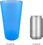 AOYITE Large Plastic Cups Reusable - 32 oz Big Drinking Cups set of 8 - BPA - Image 6
