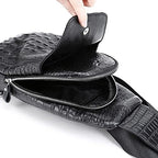 Hebetag Crocodile Genuine Leather Sling Bag Backpack - Image 2