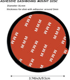 4 Pack 95mm Black Adhesive Dashboard Pad Mounting Disk, Mounting Disk - Image 2