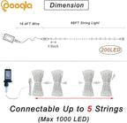 Pooqla 200 LED 66 FT 4th of July Decorations Lights, Outdoor Independence Day - Image 4